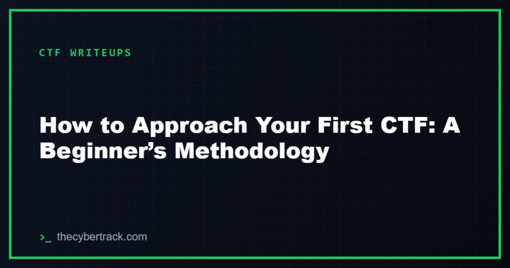How to Approach Your First CTF: A Beginner’s Methodology