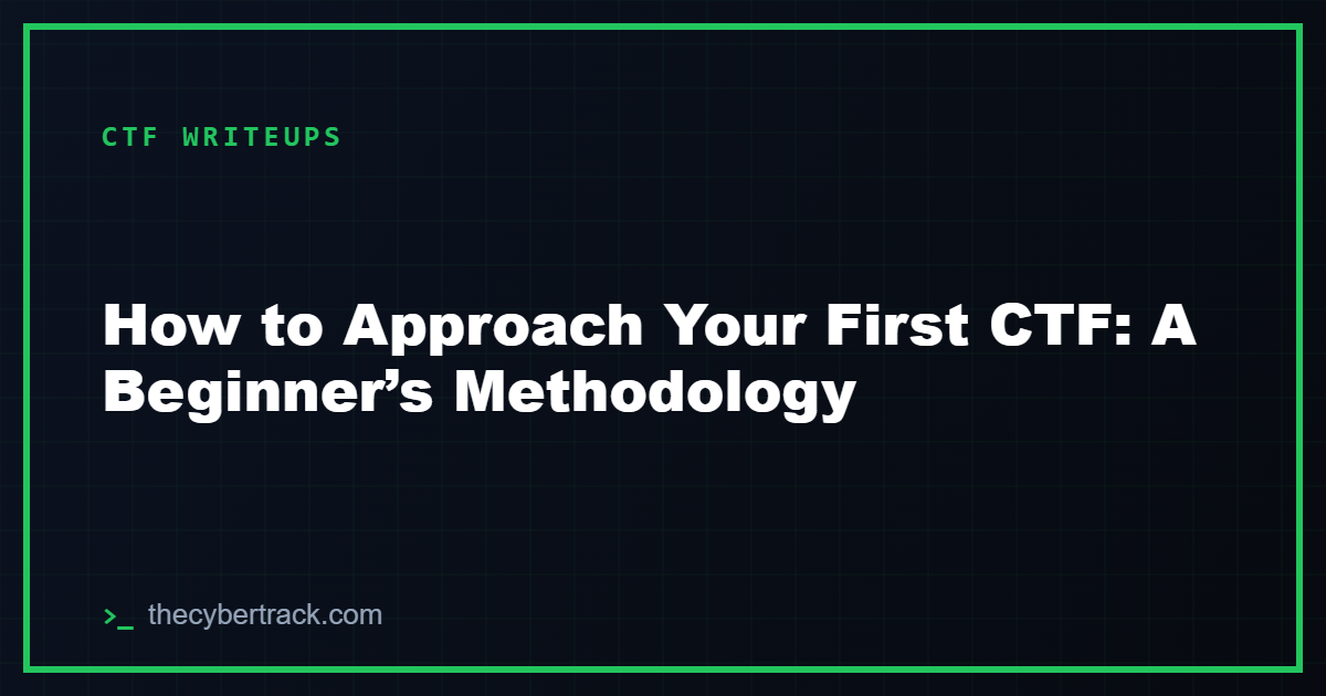 How to Approach Your First CTF: A Beginner’s Methodology