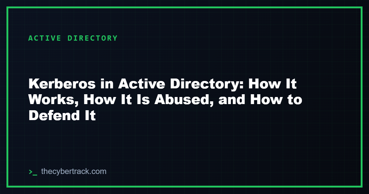Kerberos in Active Directory: How It Works, How It Is Abused, and How to Defend It